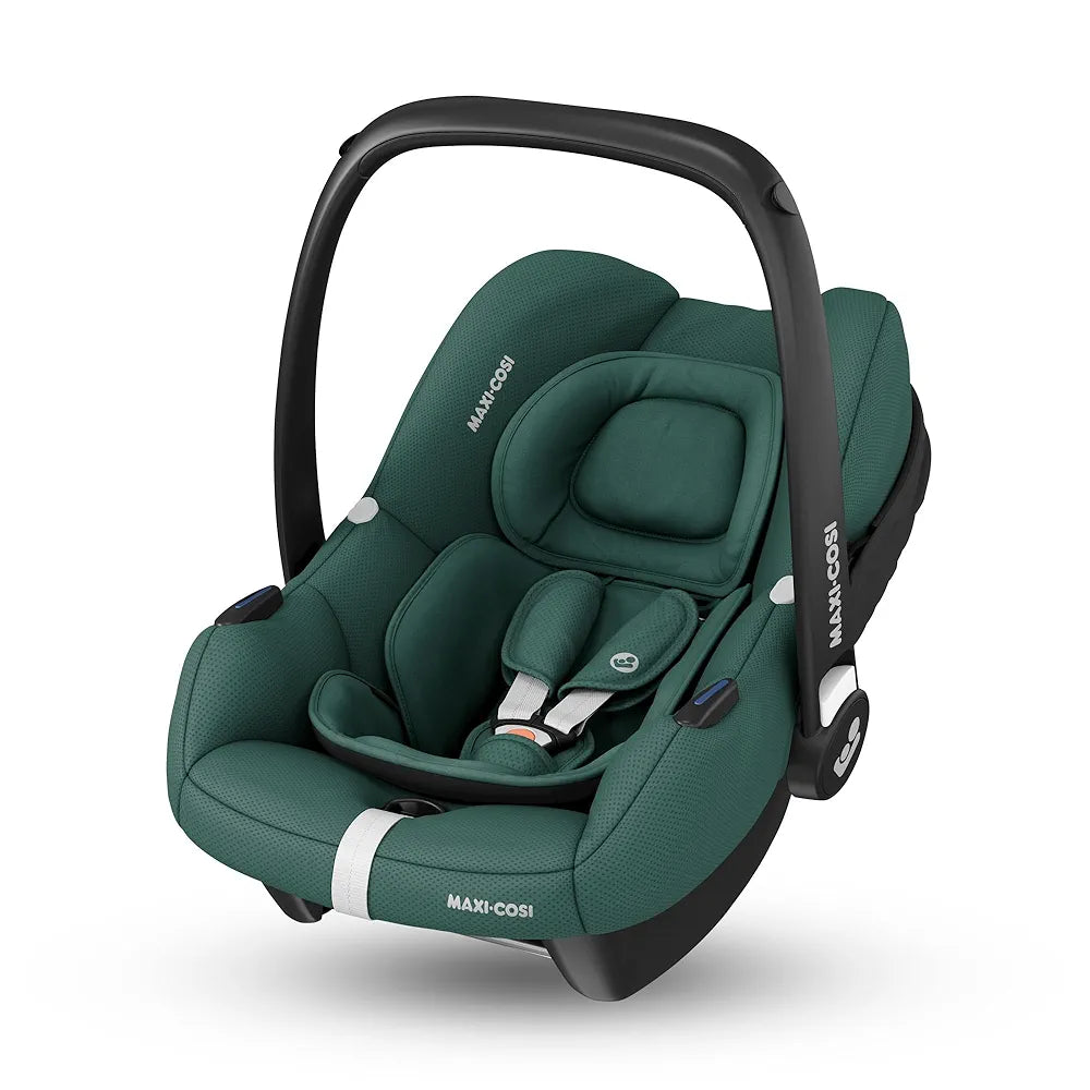 Maxi-Cosi CabrioFix i-Size, Siège Auto Bébé, 0 à 12 mois, 12 kg max., Siège Auto ISOFIX Léger , Grand Canopy, Ultra-molletonné, Compatible avec les Poussettes Maxi-Cosi, Essential Green